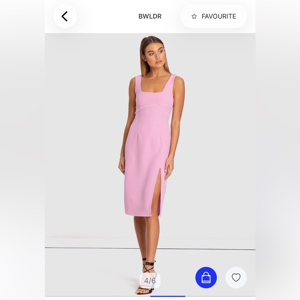 BWLDR Size L (Australian size 12) Pink Mid Length Dress